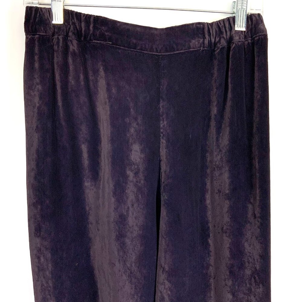 VTG CP Shades San Francisco Crushed Velvet Pants Logenlook Elastic Waist Sz S -M - Picture 3 of 16